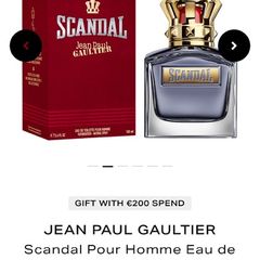 JPG SCANDAL 100ml parfum for him