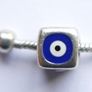 Vintage Sterling Silver 925 Blue Evil Eye Bracelet, length 8,5" -  2,8g Image 4