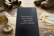 Retirement engraved card push up wallet