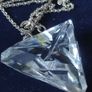 Vintage Crystal by Wedgwood pendant sterling silver chain Image 3
