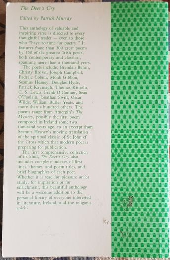 The Deer's Cry: A Treasury Of Irish Religious Verse , Ed. Patrick Murray