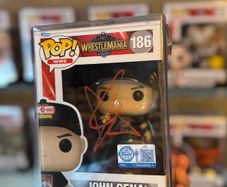 John Cena Signed Autograph WWE Funko Pop 186 The Last Wrestlemania