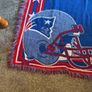 Vintage New England Patriots Woven Throw Blanket / Tapestry Image 2