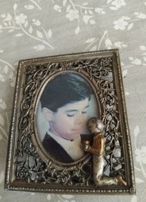Metal Frame with figurine