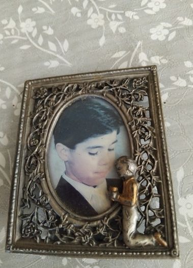 Metal Frame with figurine