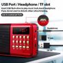 Mini Portable Radio Handheld Rechargeable Digital FM USB TF MP3 Player Speaker Devices Image 2
