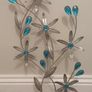 Metal contemporary wall art turquoise Image 2