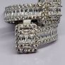 Cubic Zirconia Bypass Ring in Rhodium Overlay Sterling Silver Image 4