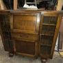 Vintage Oak Bureau & Cabinet Image 6