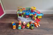 children's toy Vtec toot toot garage plus 6 toot toot cars