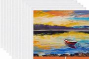 12 Packs Blank Art Canvases Pre Stretched Canvas Board, 100% Cotton Artist Painting Canvas for Acrylic Painting, Oil Paint