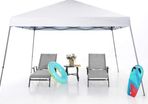 White-gazebo Steel 3m x 3m Slanted Leg Canopy  Party Tent With Pulling Bag