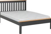 Monaco 4'6" Bed Low Foot End in White And Antique Pine