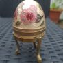 Vintage 1970's Cloisonne/Enamel Brass Egg Trinket Box Image 2