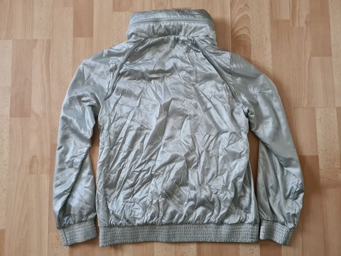 Adidas windbreaker jumper silver shiny size L 16uk