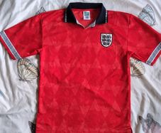 England football Score draw 1990 away shirt