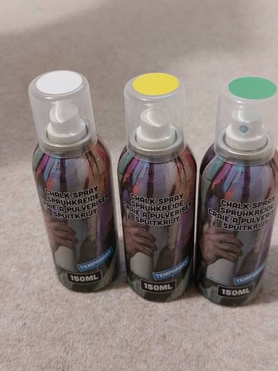 Chalk spray