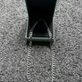 Sterling Silver Flat Square Curbed Men's Necklace Image 3