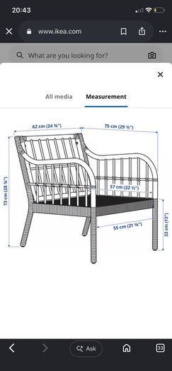 IKEA ratten armchair