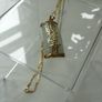 9ct Gold and Jade Pendant Necklace, Chinese Character Design, Italian 375 Chain Image 4