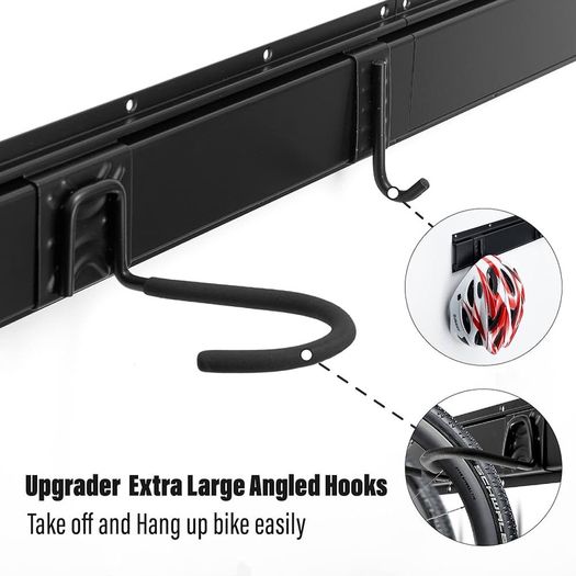NEW SALE | Bike Wall Rack for 4 Bicycles + 2 Helmets,Bike Storage Wall Mount Hanger,Adjustable for Garage or Home, Vertical Cycling Hanger, Holder for Road Bicycles