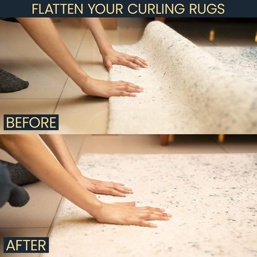 10 Pcs Non Slip Reusable Rug Grippers for Laminate & Wooden floor - Washable Anti Slip Rug Underlay Carpet Grippers Strips - Compatible with Hard, Tiled, Marble Floors