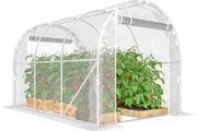 6m Garden Tunnel Greenhouse tunnel greenhouse 195x295x195cm galvanized steel frame, 150 g/m PE cover transparent