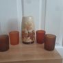 Vase x 2 plus 4 Glass Tealight Holder's all for 14.00euro .. Price Drop Image 5