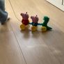 TOMY Toomies Pull Along Peppa - Wibble Wobble Action Peppa Pig, George & Dinosaur Toy - Wheeled Walking & Crawling Toddler Toys Image 2
