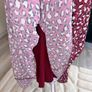 Burgundy & Cream Midi Dress from Pala D'oro Size L-XL / UK 14-16 / EU 42-44 Image 8