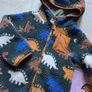 4-5years. Jojo Maman Bebe Dinosaur Fleece Jacket Image 2