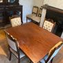 Vintage Solid Wood Upholstered Dining Chairs Set of 6 Image 3