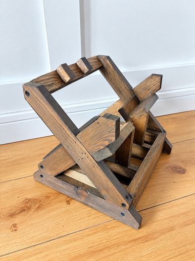 Handcrafted Rustic Wooden Wine Holder