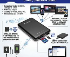 Verbatim MediaShare Wireless Store, Stream & Share Wireless Media Hub