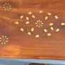 Beautiful Old Brass Inlaided Tray Image 2