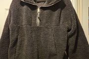 Pocco Black Teddy Half Zip Jacket