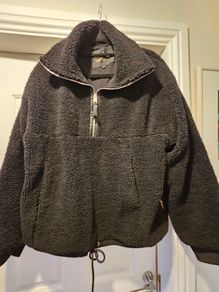 Pocco Black Teddy Half Zip Jacket