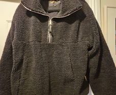 Pocco Black Teddy Half Zip Jacket