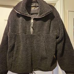 Pocco Black Teddy Half Zip Jacket