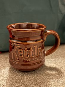 Vintage Ceramic Kettle Restaurant Mug