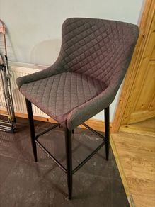 2 grey kitchen bar stools