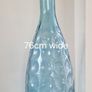 Large hand made aqua blue vase. Image 2