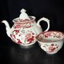 Masons Ironstone "Mandalay Red" Tea Set with Teapot Image 6