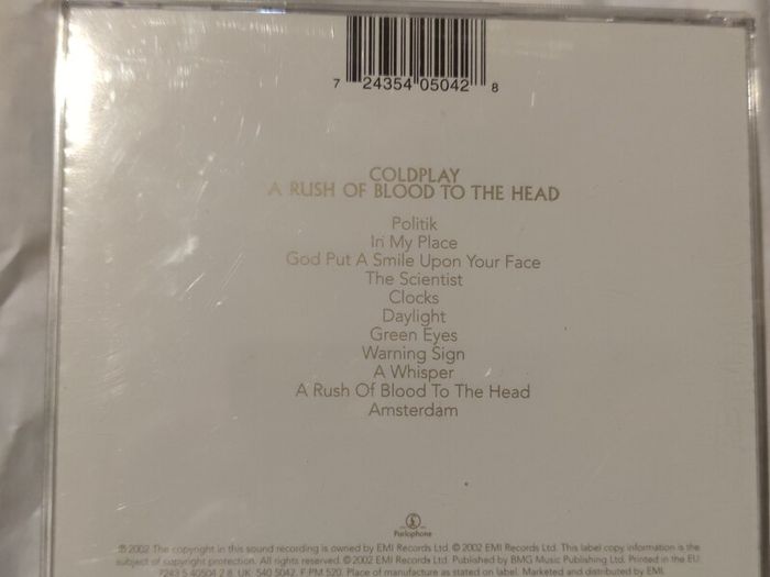 Coldplay - Rush of Blood to the Head Cd