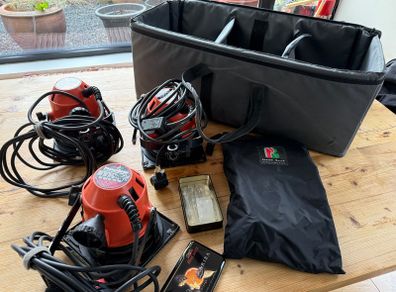 3x 800W Tungsten Video Lights in Case