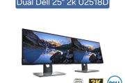 Dual DELL U2518D 25-Inch UltraSharp 2K, IPS LED Monitor 2560 x 1440 Resolution 16:9 HDR