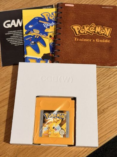 Pokemon Yellow for the Nintendo Game Boy - Complete in Box, New Battery