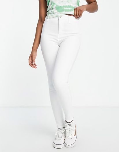 Topshop white Joni jeans