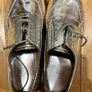 Prada Silver Metallic Platform Oxford shoes Image 2