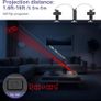 LED Projection Alarm Clocks Digital Clock for Bedroom 180 Rotatable Projector Colorful Digit Display Snooze Temperature 12/24H 4-Level Adjustable Brightness Night Mode for Home Office Decor Image 3